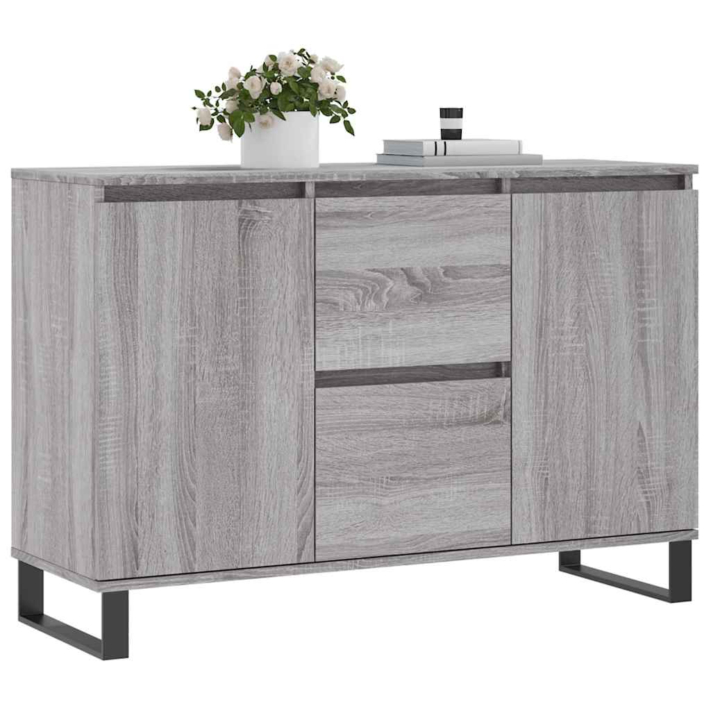 Credenza Grigio Sonoma 101,5x35x70 cm in Legno Multistrato - homemem39