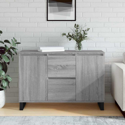 Credenza Grigio Sonoma 101,5x35x70 cm in Legno Multistrato - homemem39