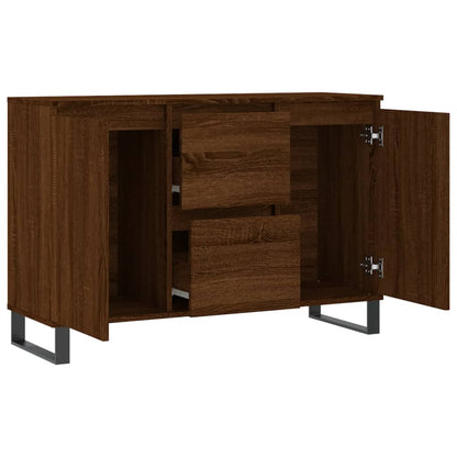 Credenza Rovere Marrone 104x35x70 cm in Legno Multistrato - homemem39