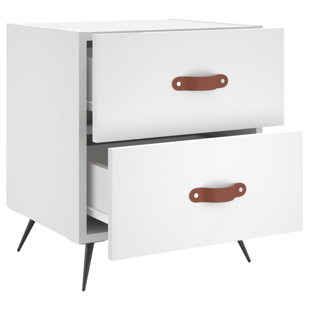 Comodini 2 pz Bianchi 40x35x47,5 cm in Legno Multistrato - homemem39