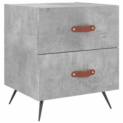 Comodino Grigio Cemento 40x35x47,5 cm in Legno Multistrato | homemem39
