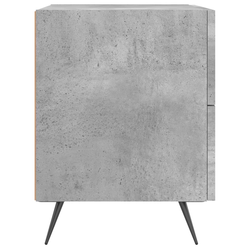 Comodino Grigio Cemento 40x35x47,5 cm in Legno Multistrato | homemem39
