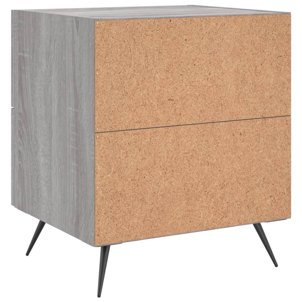 Comodini 2 pz Grigio Sonoma 40x35x47,5 cm in Legno Multistrato - homemem39