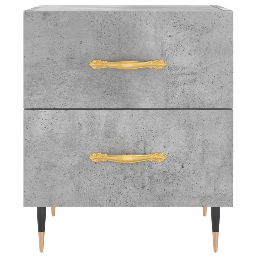 Comodini 2 pz Grigio Cemento 40x35x47,5 cm in Legno Multistrato - homemem39