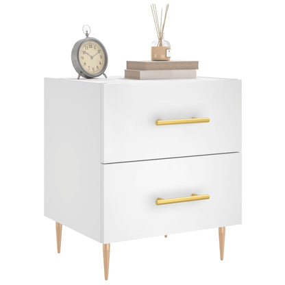 Comodini 2 pz Bianchi 40x35x47,5 cm in Legno Multistrato | homemem39