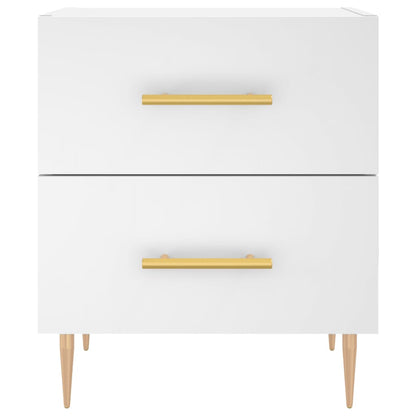 Comodini 2 pz Bianchi 40x35x47,5 cm in Legno Multistrato | homemem39