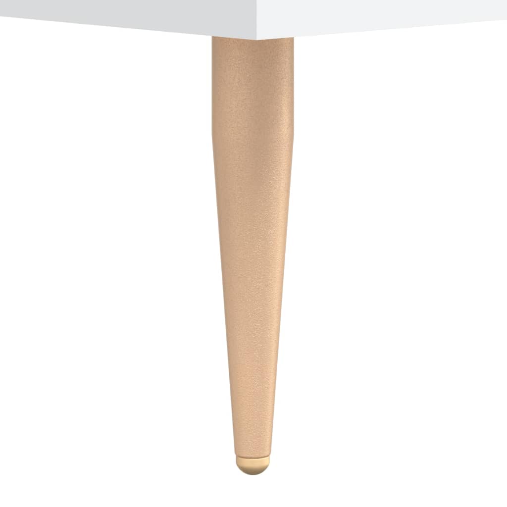 Comodini 2 pz Bianchi in legno multistrato