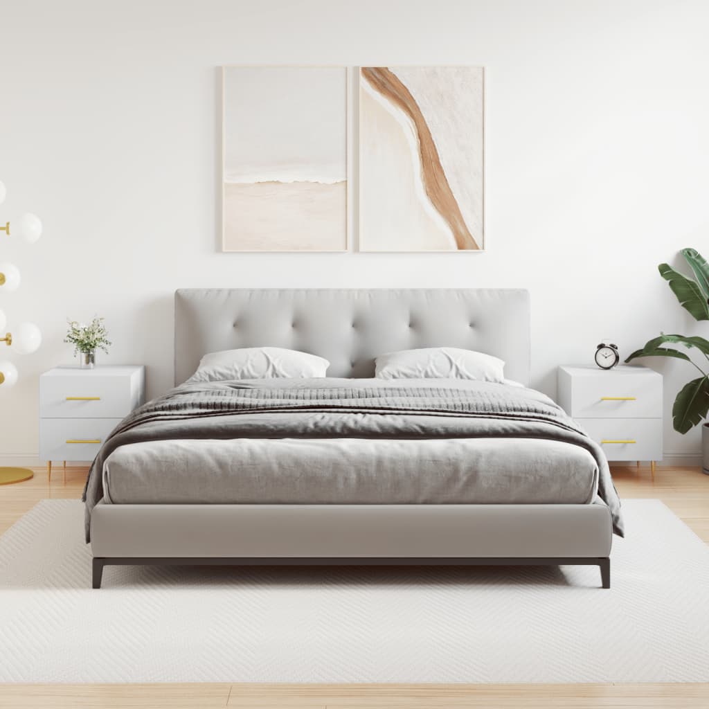 Comodini 2 pz Bianchi 40x35x47,5 cm in Legno Multistrato - homemem39