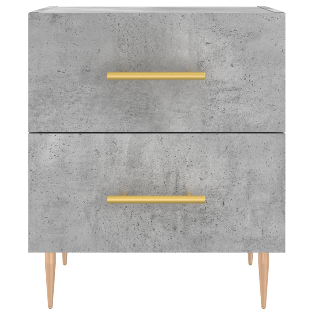 Comodino Grigio Cemento 40x35x47,5 cm in Legno Multistrato - homemem39