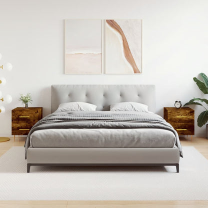 Comodini 2 pz Rovere Fumo 40x35x47,5 cm in Legno Multistrato - homemem39