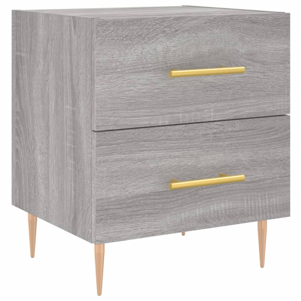Comodini 2 pz Grigio Sonoma 40x35x47,5 cm in Legno Multistrato - homemem39