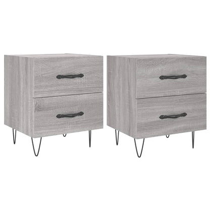 Comodini 2 pz Grigio Sonoma 40x35x47,5 cm in Legno Multistrato - homemem39