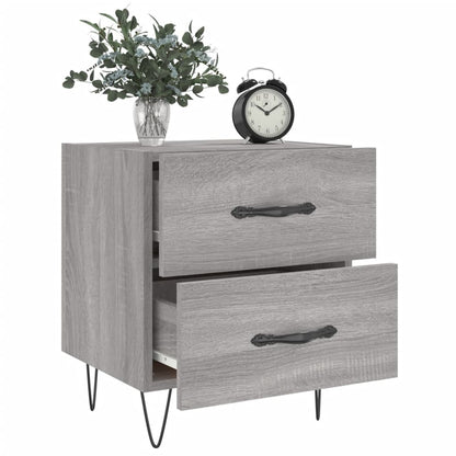 Comodini 2 pz Grigio Sonoma 40x35x47,5 cm in Legno Multistrato - homemem39