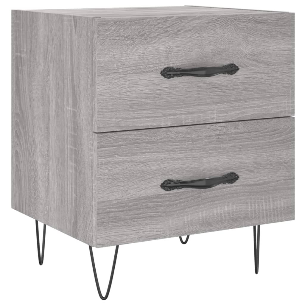 Comodini 2 pz Grigio Sonoma 40x35x47,5 cm in Legno Multistrato - homemem39