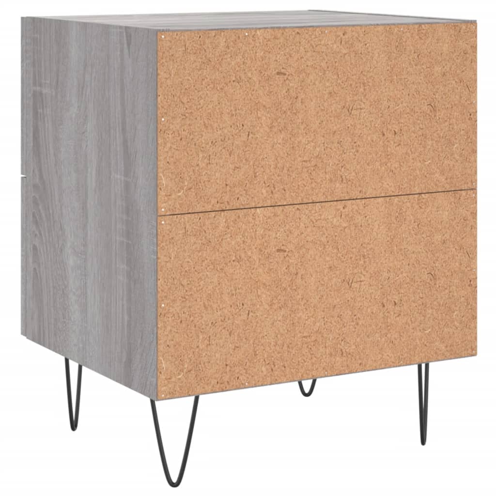 Comodini 2 pz Grigio Sonoma 40x35x47,5 cm in Legno Multistrato - homemem39