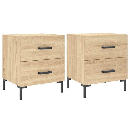 Comodini 2 pz Rovere Sonoma 40x35x47,5 cm in Legno Multistrato