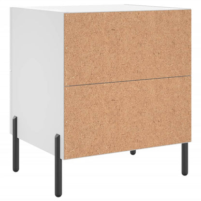 Comodino Bianco 40x35x47,5 cm in Legno Multistrato