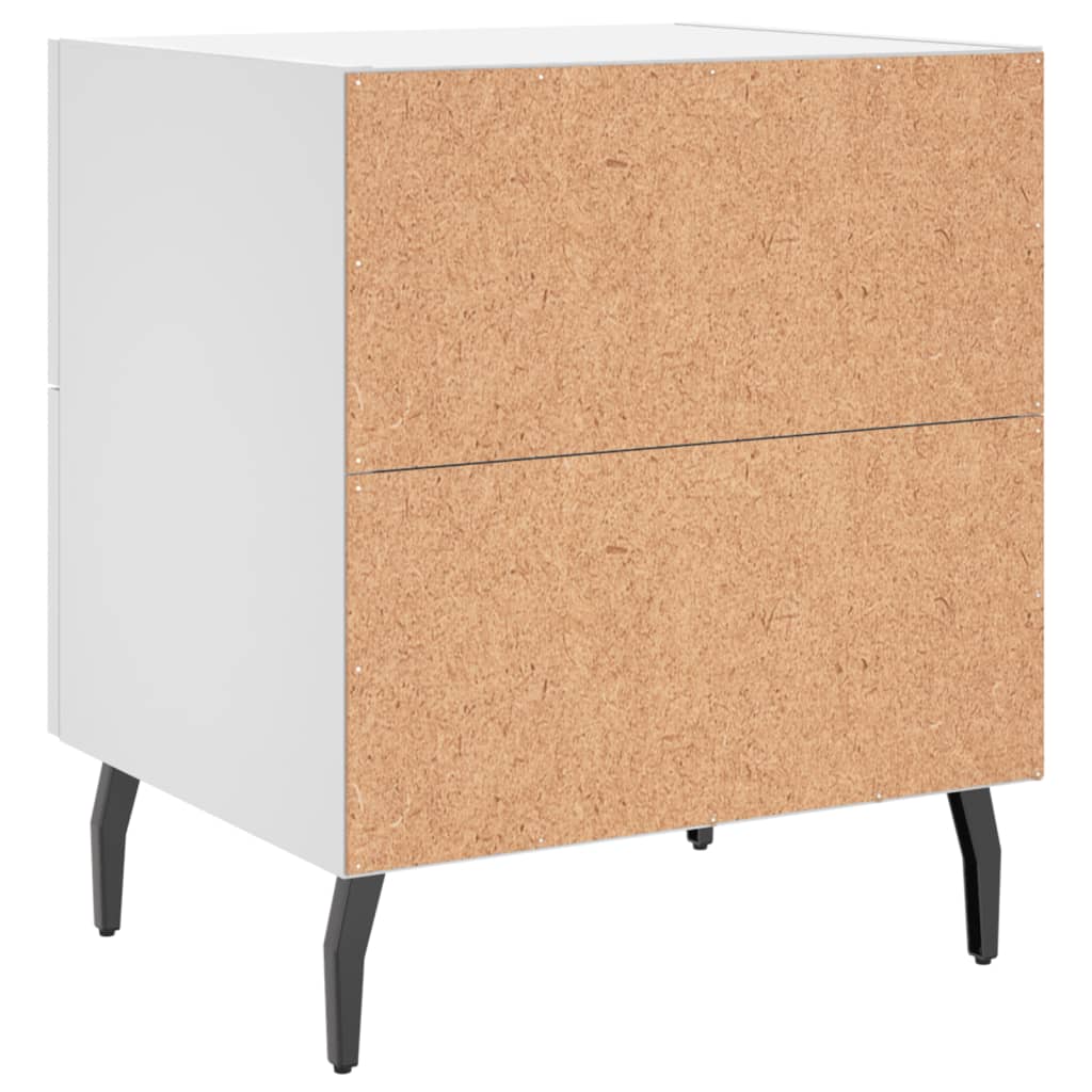 Comodino Bianco 40x35x47,5 cm in Legno Multistrato
