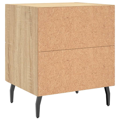 Comodini 2 pz Rovere Sonoma 40x35x47,5 cm in Legno Multistrato