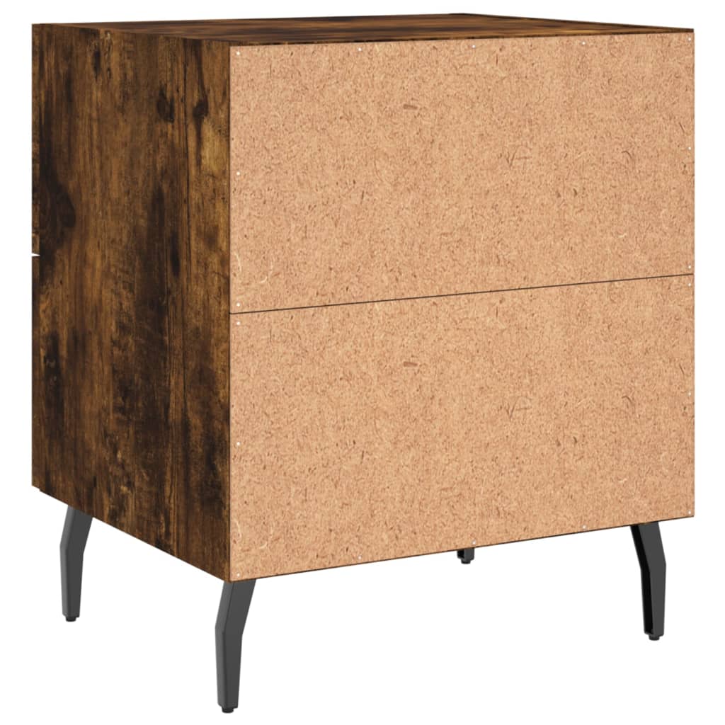 Comodini 2 pz Rovere Fumo 40x35x47,5 cm in Legno Multistrato - homemem39