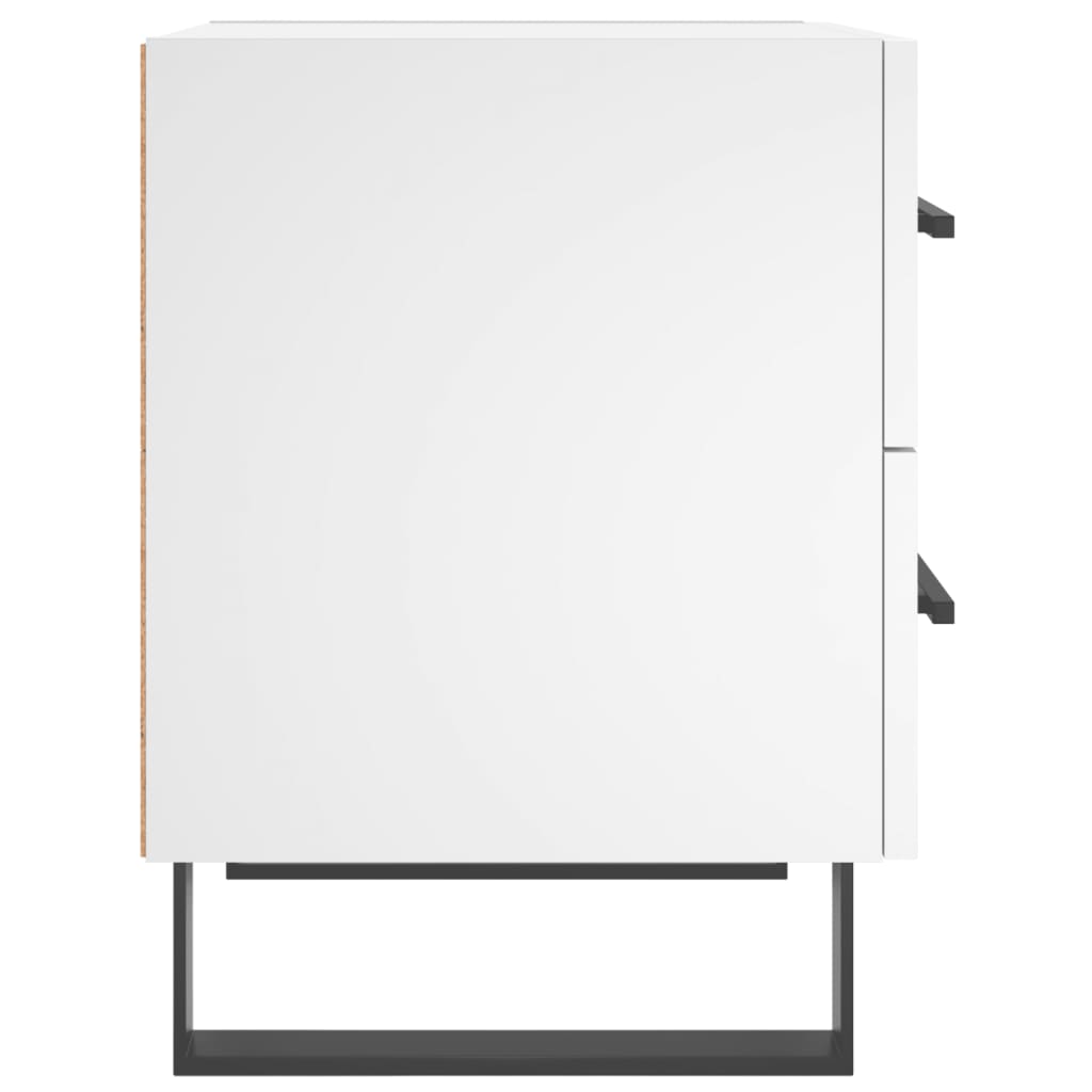 Comodini 2 pz Bianchi 40x35x47,5 cm in Legno Multistrato