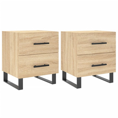 Comodini 2 pz Rovere Sonoma 40x35x47,5 cm in Legno Multistrato