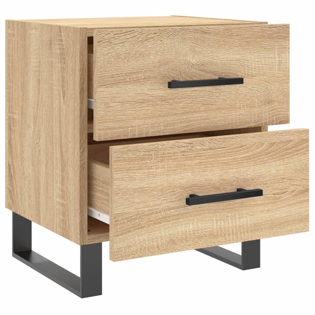 Comodini 2 pz Rovere Sonoma 40x35x47,5 cm in Legno Multistrato