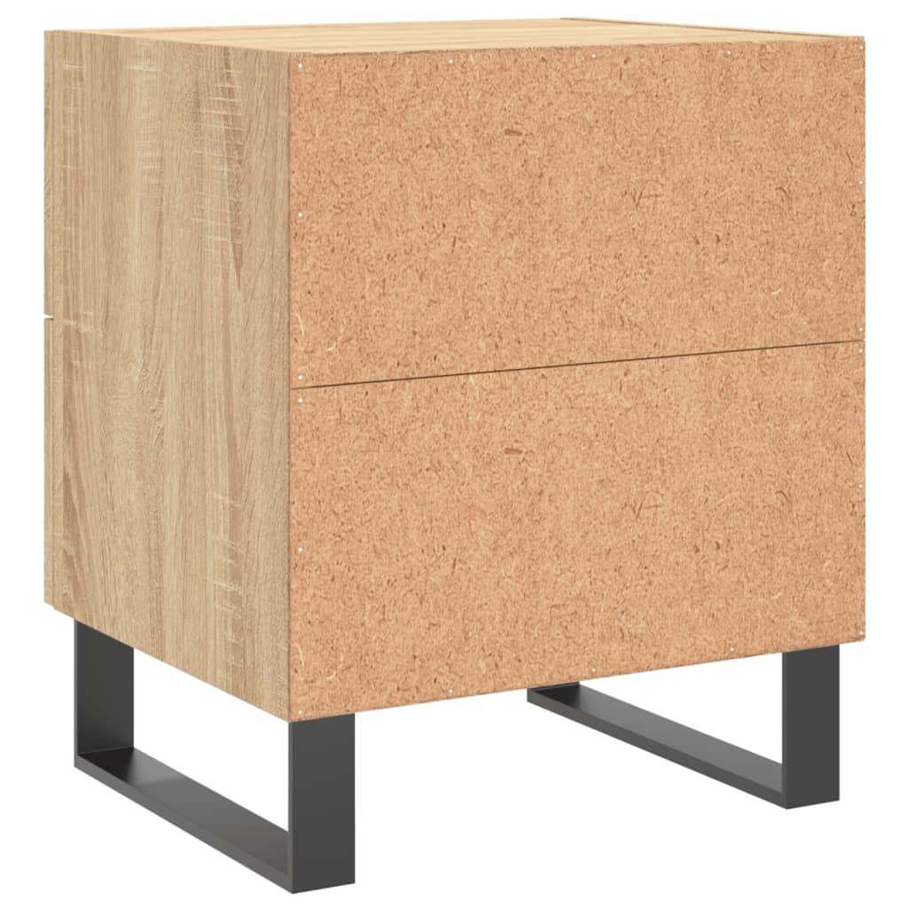 Comodini 2 pz Rovere Sonoma 40x35x47,5 cm in Legno Multistrato