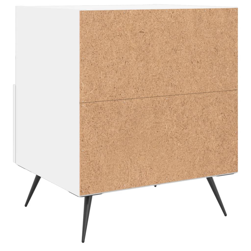 Comodino Bianco 40x35x47,5 cm in Legno Multistrato - homemem39