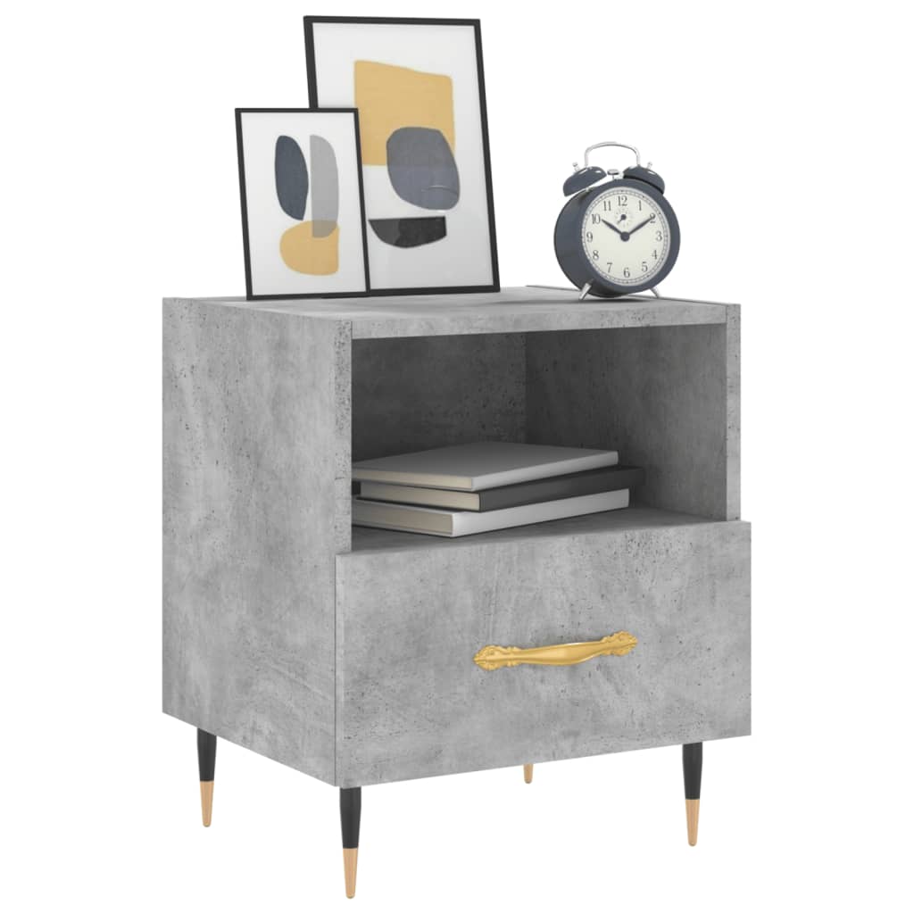 Comodini 2 pz Grigio Cemento 40x35x47,5 cm in Legno Multistrato - homemem39