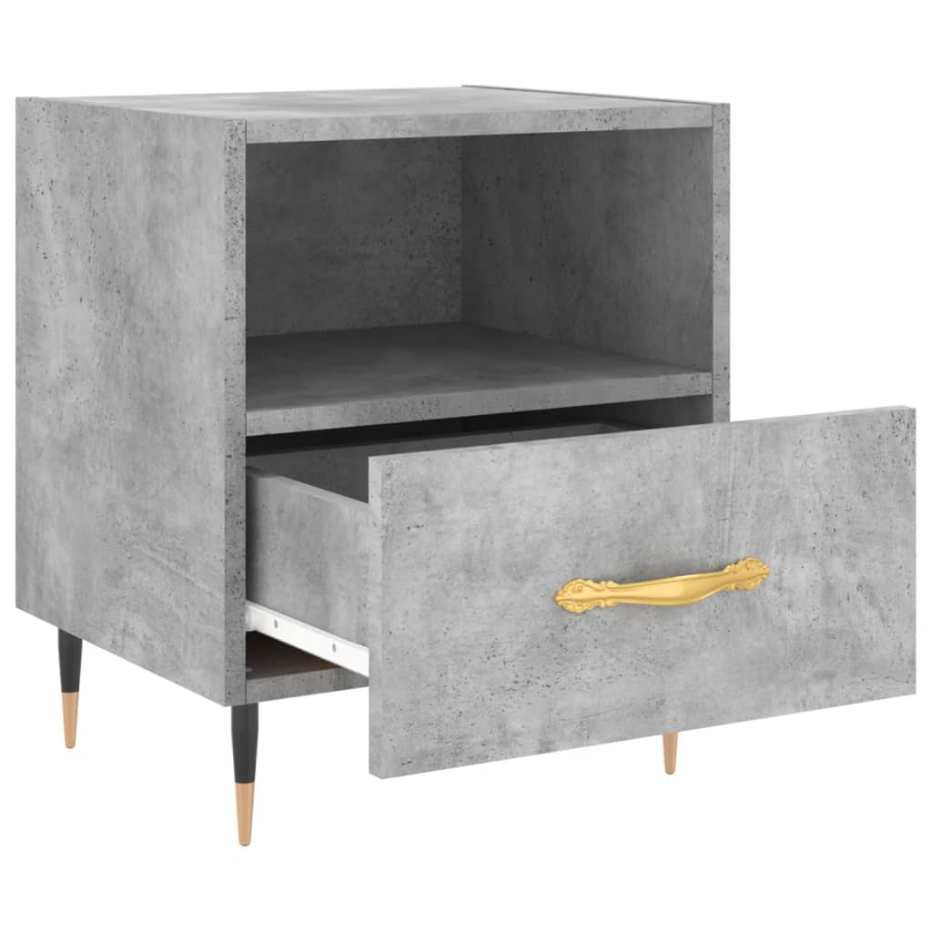 Comodini 2 pz Grigio Cemento 40x35x47,5 cm in Legno Multistrato - homemem39