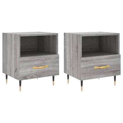 Comodini 2 pz Grigio Sonoma 40x35x47,5 cm in Legno Multistrato - homemem39