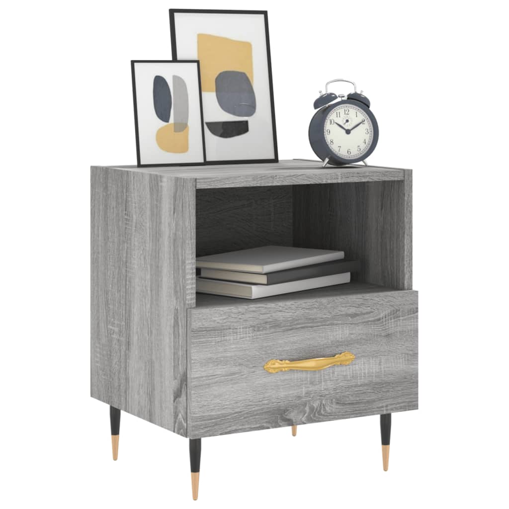 Comodini 2 pz Grigio Sonoma 40x35x47,5 cm in Legno Multistrato - homemem39