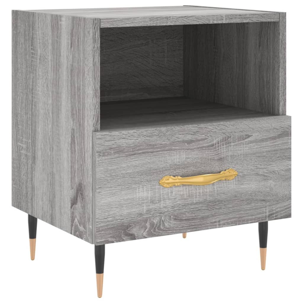 Comodini 2 pz Grigio Sonoma 40x35x47,5 cm in Legno Multistrato - homemem39
