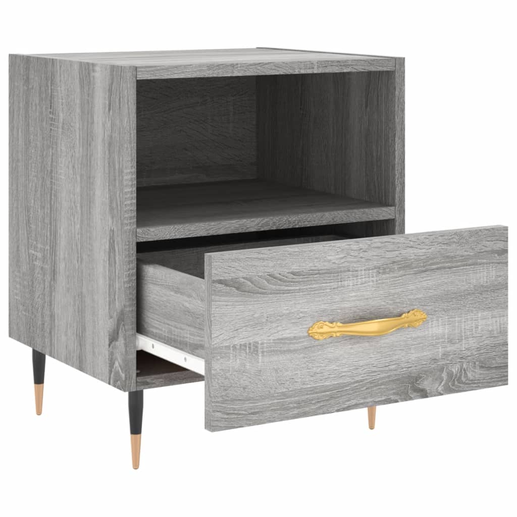 Comodini 2 pz Grigio Sonoma 40x35x47,5 cm in Legno Multistrato - homemem39