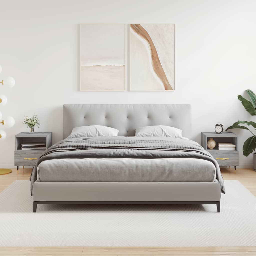 Comodini 2 pz Grigio Sonoma 40x35x47,5 cm in Legno Multistrato - homemem39