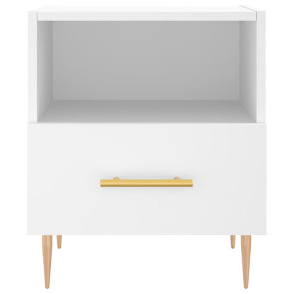 Comodini 2 pz Bianchi 40x35x47,5 cm in Legno Multistrato