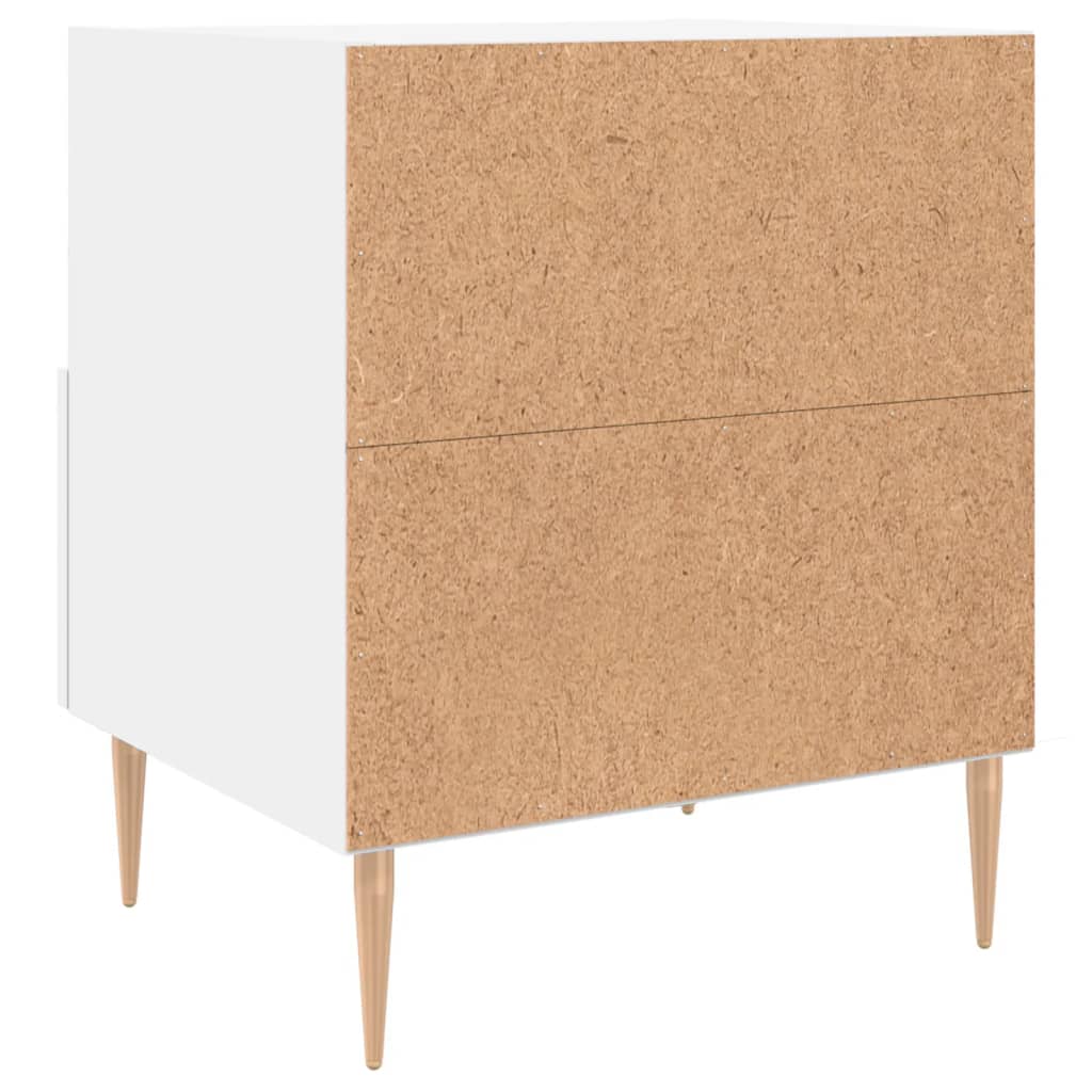 Comodini 2 pz Bianchi 40x35x47,5 cm in Legno Multistrato