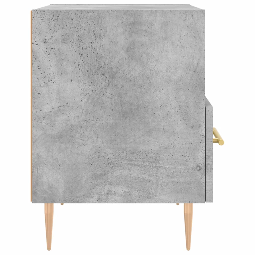 Comodino Grigio Cemento 40x35x47,5 cm in Legno Multistrato