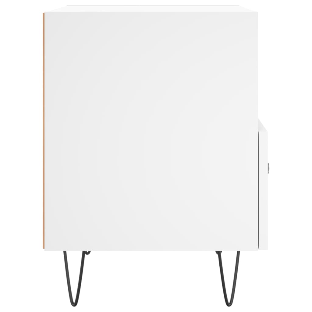 Comodino Bianco 40x35x47,5 cm in Legno Multistrato - homemem39