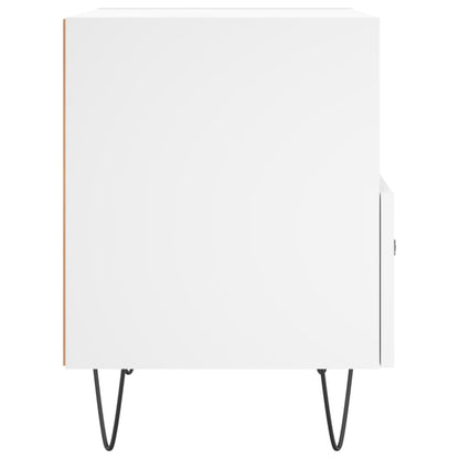 Comodino Bianco 40x35x47,5 cm in Legno Multistrato - homemem39