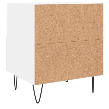 Comodino Bianco 40x35x47,5 cm in Legno Multistrato - homemem39