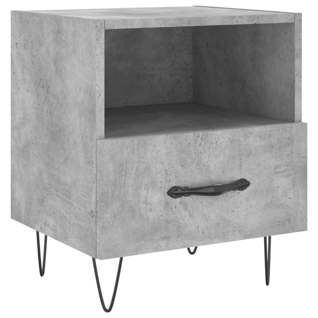 Comodini 2 pz Grigio Cemento 40x35x47,5 cm in Legno Multistrato - homemem39