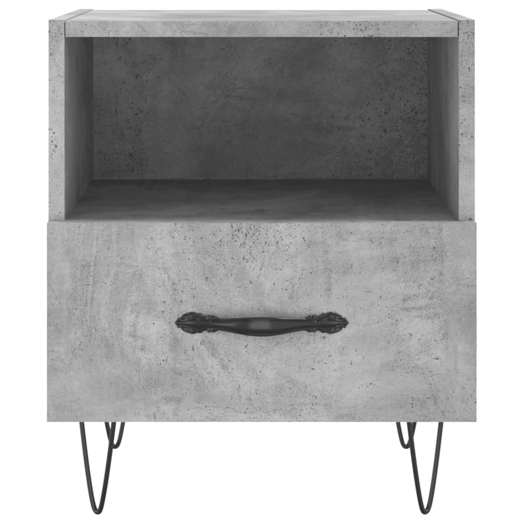 Comodini 2 pz Grigio Cemento 40x35x47,5 cm in Legno Multistrato - homemem39