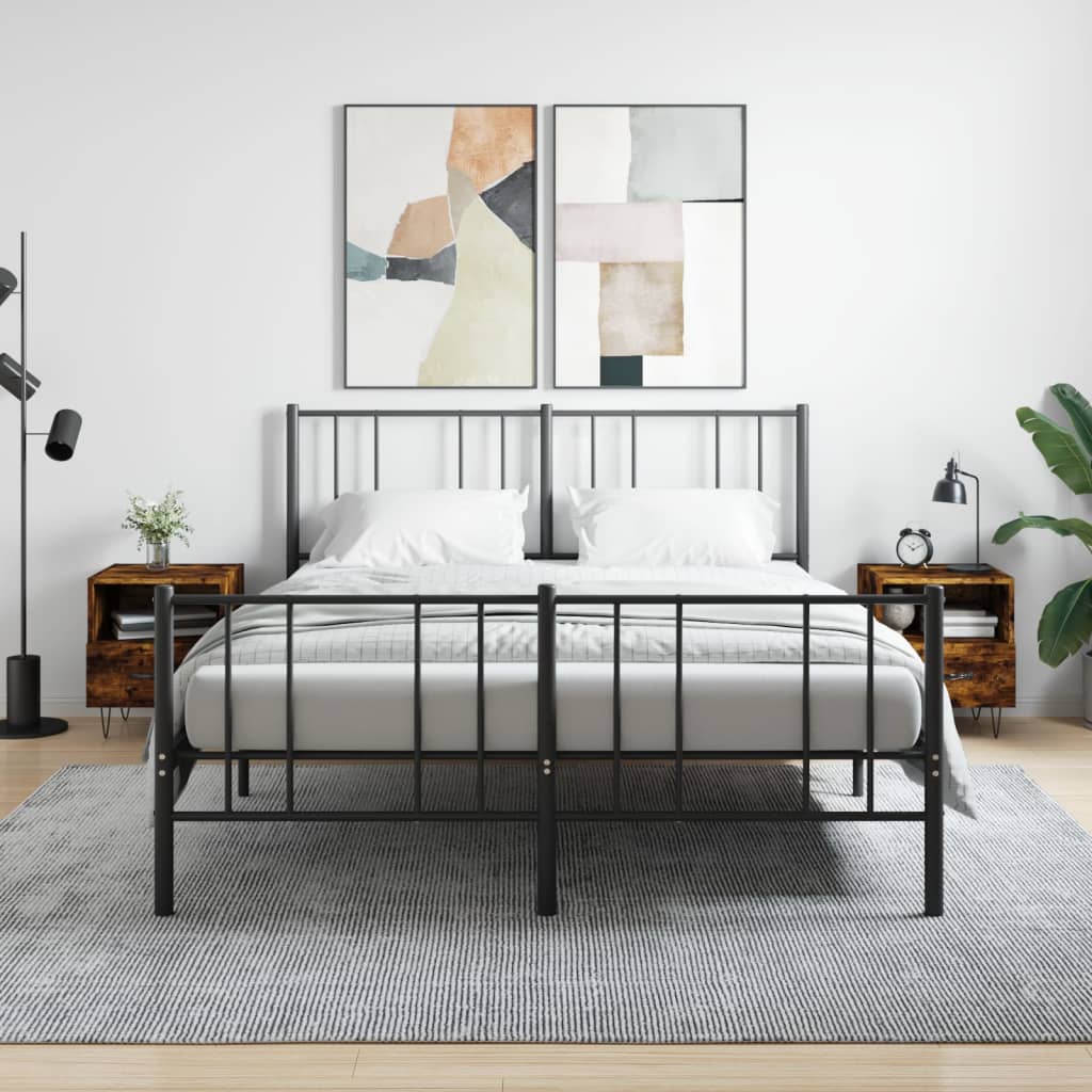 Comodini 2 pz Rovere Fumo 40x35x47,5 cm in Legno Multistrato - homemem39