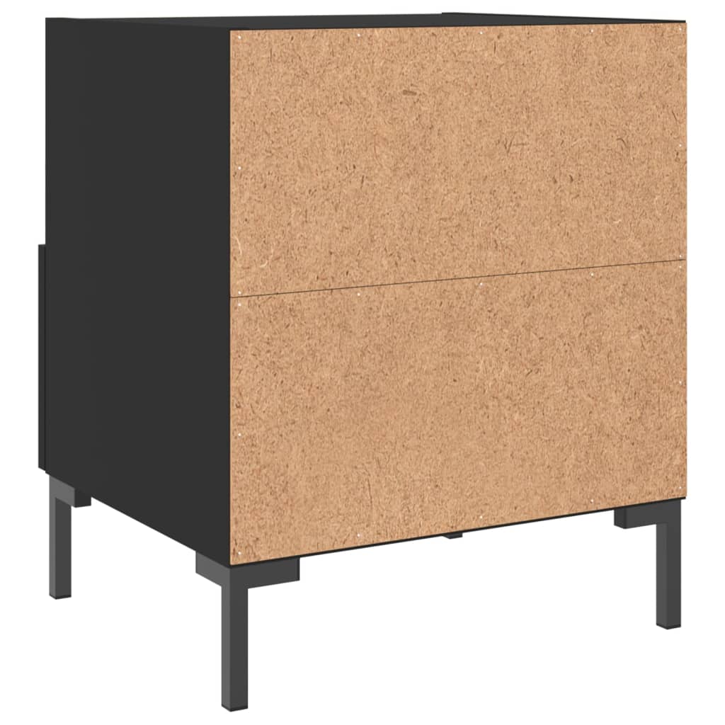 Comodini 2 pz Neri 40x35x47,5 cm in Legno Multistrato - homemem39