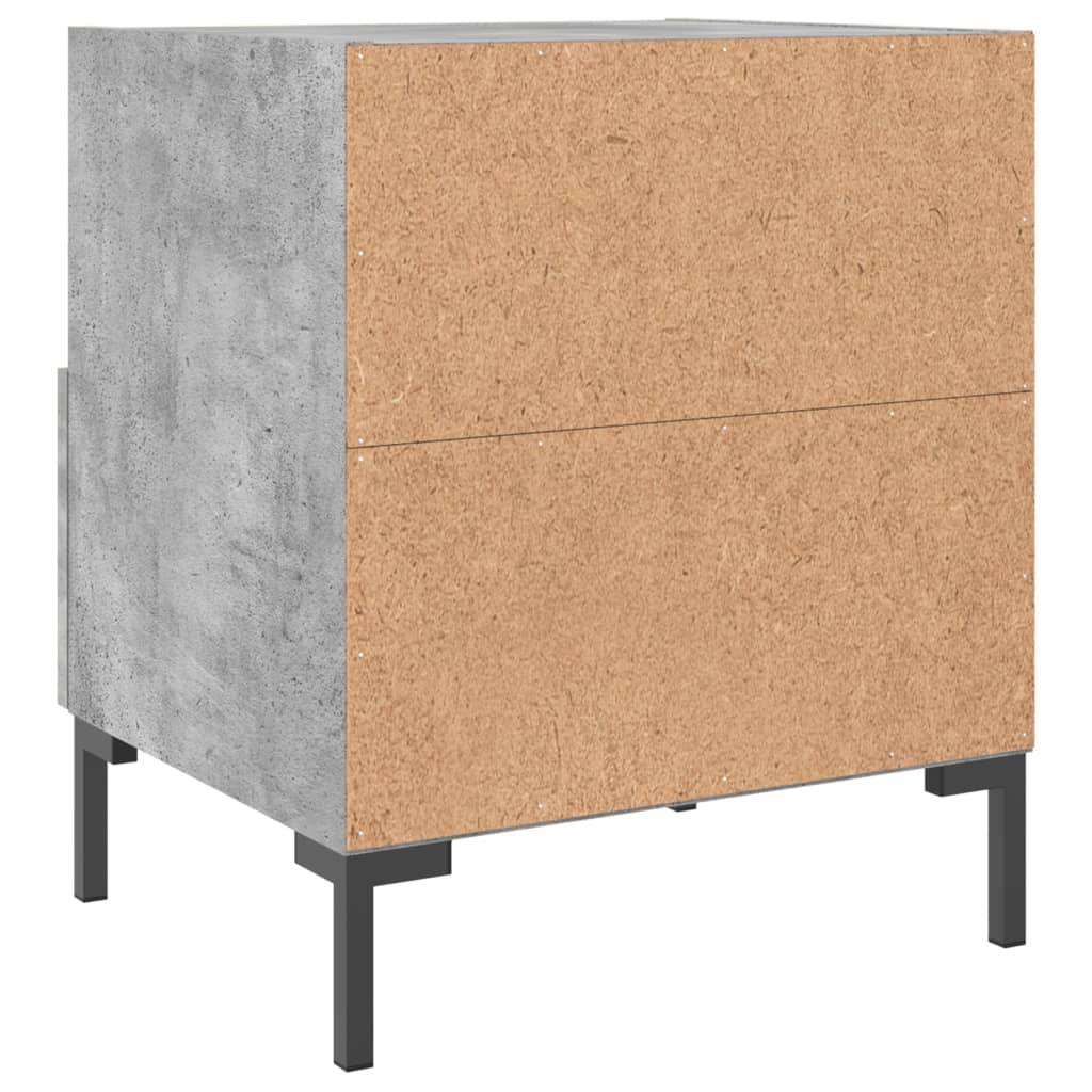 Comodini 2 pz Grigio Cemento 40x35x47,5 cm in Legno Multistrato - homemem39