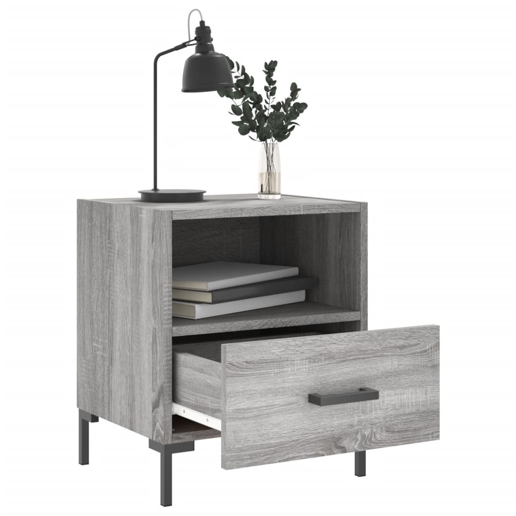Comodini 2 pz Grigio Sonoma 40x35x47,5 cm in Legno Multistrato - homemem39