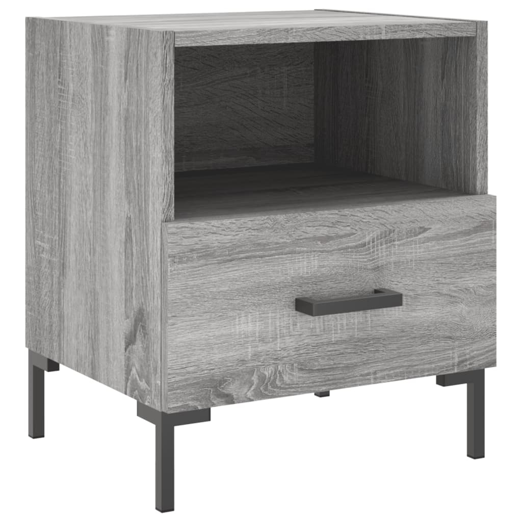 Comodini 2 pz Grigio Sonoma 40x35x47,5 cm in Legno Multistrato - homemem39