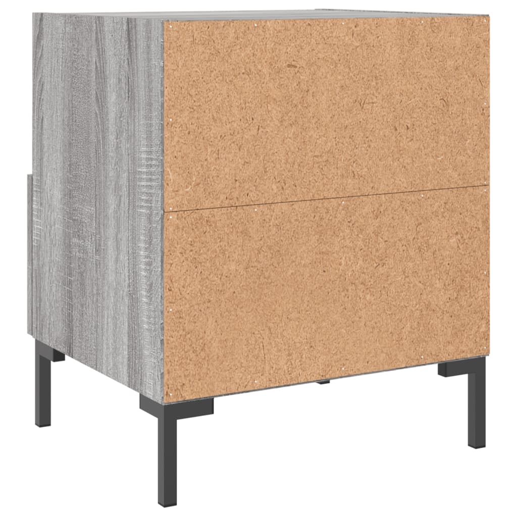 Comodini 2 pz Grigio Sonoma 40x35x47,5 cm in Legno Multistrato - homemem39